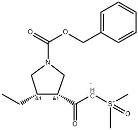 [2-[(3R,4S)-4-ethyl-1-[(phenylmethoxy) carbonyl]-3-pyrrolidinyl]-2-oxoethyl]dimethyl-Sulfoxonium भित्री नुन