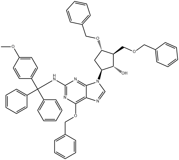 (2R,3S,5S)-3-(Benzyloxy)-5-[2-[[(4-methoxyphenyl)diphenylmethyl]amino]-6-(phenylmethoxy)-9H-purin-9-yl]-2-(benzyloxymethyl) साइक्लोपेन्टानोल