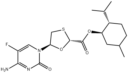 (2R,5S)-5-(4-amino-5-fluoro-2-oxo-1(2H)-pyrimidinyl)-1,3-Oxathiolane-2-carboxylic acid, (1R,2S,5R)-5- मिथाइल-२-(१-मिथाइलथाइल) साइक्लोहेक्साइल एस्टर