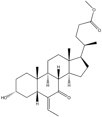 (E/Z)-3α-hydroxy-6-ethylidene-7-keto-5β-cholan-24-oic एसिड मिथाइल एस्टर