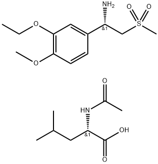 (S)-1-(3-Ethoxy-4-Methoxyphenyl)-2-(Methylsulfonyl) इथाइलमाइन N-acetyl-L-leucine नमक