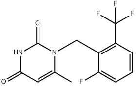 1-[2-फ्लोरो-6-(trifluoromethyl) benzyl]-6-methylpyrimidine-2,4(1H,3H)-dione