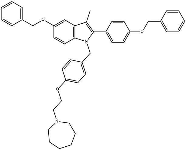 1-(4-(2-(azepan-1-yl)ethoxy)benzyl)-5-(benzyloxy)-2-(4-(benzyloxy)phenyl)-3-methyl-1H-indole