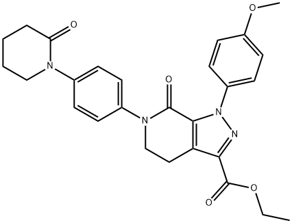 1-(4-Methoxyphenyl)-7-oxo-6-[4-(2-oxopiperidin-1-yl)phenyl]-4,5,6,7-tetrahydro-1H-pyrazolo[3,4-c]pyridine -3-कार्बोक्सिलिक एसिड इथाइल एस्टर