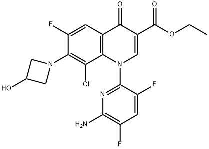 1-(6-Amino-3,5-difluoro-2-pyridinyl)-8-chloro-6-fluoro-1,4-dihydro-7-(3-hydroxy-1-azetidinyl)-4-oxo-3- quinolinecarboxylic एसिड इथाइल एस्टर