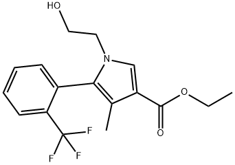 1H-Pyrole-3-carboxylic acid, 1-(2-hydroxyethyl)-4-methyl-5-[2-(trifluoromethyl) phenyl]-, इथाइल एस्टर