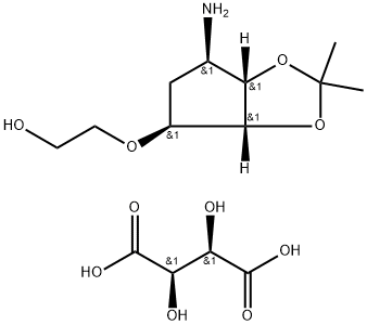 2-((3aR,4S,6R,6aS)-6-amino-2,2-dimethyltetrahydro-3aH-cyclopenta[d][1,3]dioxol-4-yloxy)इथानोल L-tataric एसिड