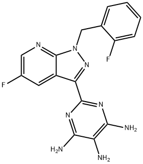 2- [5-फ्लोरो-1-(2-फ्लोरोबेन्जिल)-1H-pyrazolo[3,4-b]pyridin-3-yl]pyrimidine-4,5,6-triamine