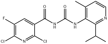 2,6-dichloro-5-fluoro-N-(2-isopropyl-4-methylpyridin-3-yl) carbamoyl) निकोटीनामाइड
