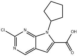 2-chloro-7-cyclopentyl-7H-pyrrolo[2,3-d]pyriMidine-6-carboxylic एसिड