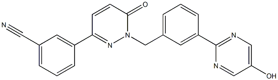 3-(1-(3-(5-hydroxypyrimidin-2-yl)benzyl)-6-oxo-1,6-dihydropyridazin-3-yl) benzonitrile