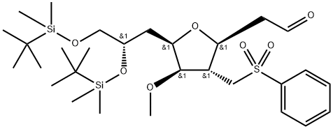 3,6-Anhydro-2,4,7-trideoxy-8,9-bis-O-[(1,1-dimethylethyl)dimethylsilyl]-5-O-methyl-4-[(phenylsulfonyl)मिथाइल]-D- glycero-D-gulo-nonose