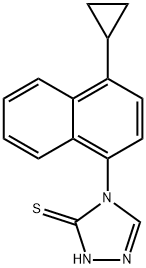 4-(4-साइक्लोप्रोपाइलनाफ्थालेन-1-yl)-1H-1,2,4-triazole-5(4H)-thione