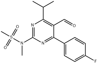4-(4-फ्लुरोफेनिल)-6-isopropyl-2-[(N-methyl-N-methylsulfonyl) amino]pyrimidinyl-5-yl-formyl