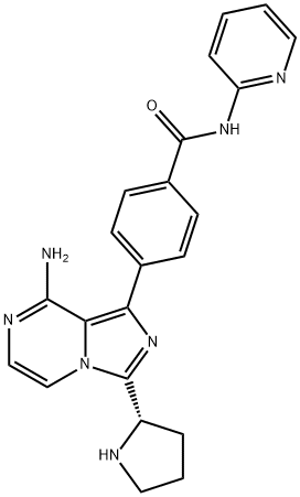 4-[8-एमिनो-3-(2S)-2-pyrrolidinylimidazo[1,5-a]pyrazin-1-yl]-N-2-pyridinyl-Benzamide
