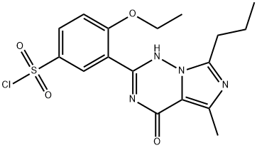 4-Ethoxy-3-(5-methyl-4-oxo-7-propyl-3,4-dihydro-imidazo[5,1-f][1,2,4]-triazin-2-yl) बेन्जिन-सल्फोनिल क्लोराइड