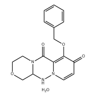 7-(benzyloxy)-3,4,12,12a-tetrahydro-1H-[1,4]oxazino[3,4-c]pyrido[2,1-f][1,2,4]triazine-6, 8-dio ne, hemihydrate