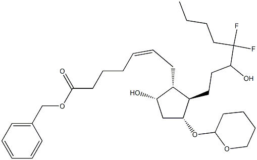 Benzyl (Z)-7-[(1R,2R,3R,5S)-2-(4,4-difluoro-3-hydroxyoctyl)-5-hydroxy-3-[(tetrahydro-2H-pyran-2-yl) oxy] cyclopentyl] hept-5-enoate