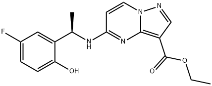 एथिल (R)-5-((1-(5-fluoro-2-hydroxyphenyl)ethyl)एमिनो)pyrazolo[1,5-a]pyrimidine-3-carboxylate