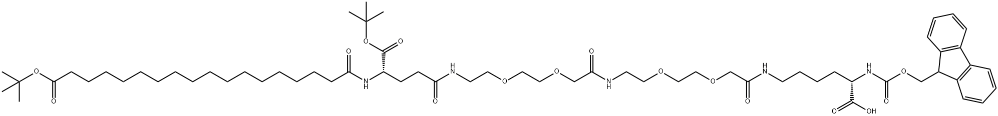 Fmoc-L-Lys[Oct-(otBu)-Glu-(otBu)-AEEA-AEEA]-ओह