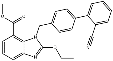 मिथाइल 1-[(2'-cyanobiphenyl-4-yl)मिथाइल]-2-ethoxy-1H-benzimidazole-7-carboxylate