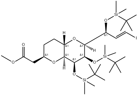 मिथाइल 2-((2R,4aS,6S,7R,8S,8aS)-7,8-bis((tert-butyldimethylsilyl)oxy)-6-(S,E)-1-((tert-butyldimethylsilyl)ओक्सी -3-iodoallyl) octahydropyrano [3,2-b]pyran-2-yl) एसीटेट