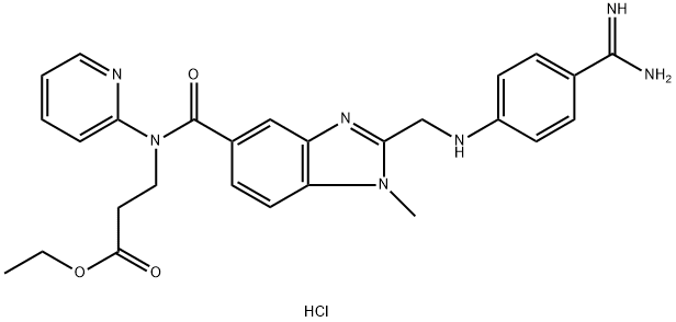 N-[2-[[[4-(Aminoiminomethyl)phenyl]amino]methyl]-1-methyl-1H-benzimidazol-5-yl]carbonyl]-N-(2-pyridinyl)-beta-alanine इथाइल एस्टर हाइड्रोक्लोराइड