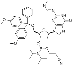 N4-(DIMETHYLAMINO) METHYLENE -5'-O-(Dimethoxytrityl)-2'-DEOXYGUANOSINE-3'-N,N-DIISOPROPYL (CYANOETHYL) फोस्फोरामिडाइट